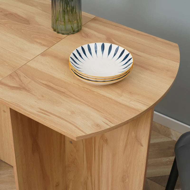 4-Person Drop Leaf Dining Table - Stylish Wood-Effect Design for Space-Saving Dining Solutions