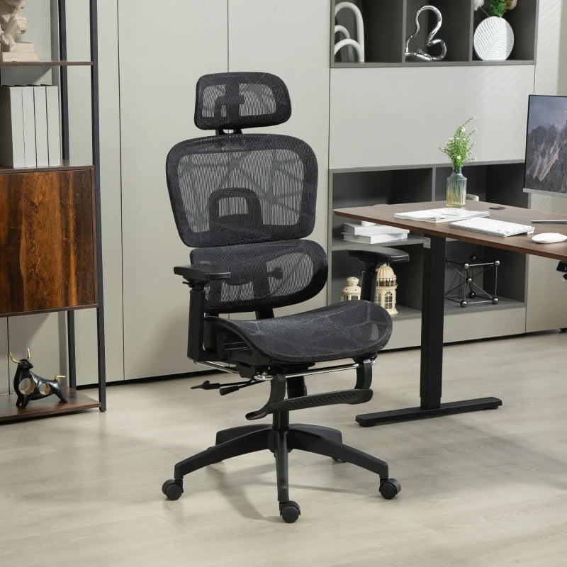 Ergonomic Multi-Adjustable Black Mesh Office Chair for Ultimate Comfort and Support - Perfect for Home and Office Use