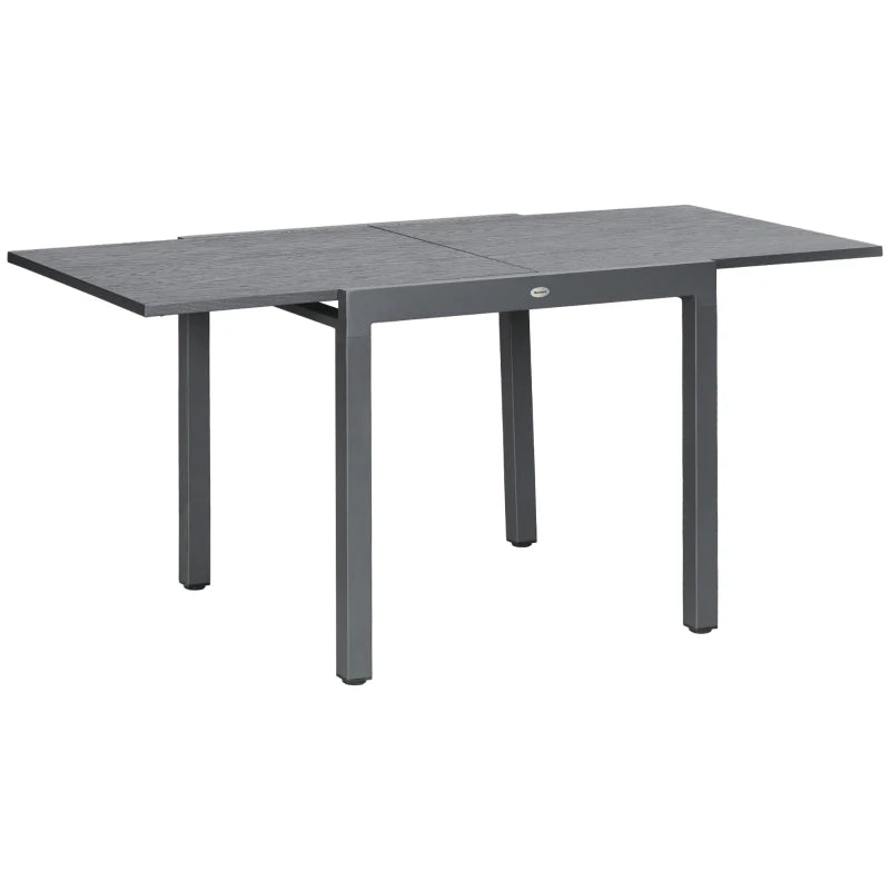 Grey Expandable 6-Seater Garden Table - Aluminium and Steel