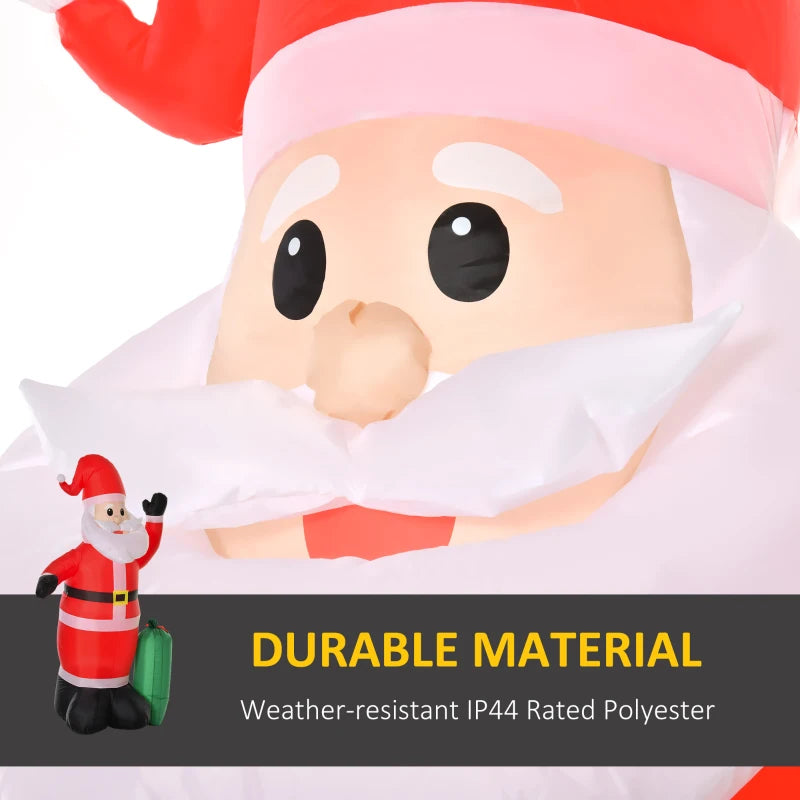 7.5ft Inflatable Christmas Santa Claus with LED Lights - Air Blown Holiday Yard Decoration for Outdoor Festive Decor