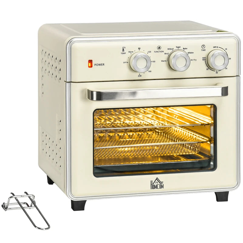 20L 90-230 Mini Electric Oven - Cream | Compact Kitchen Appliance for Baking, Toasting & Cooking | Energy Efficient