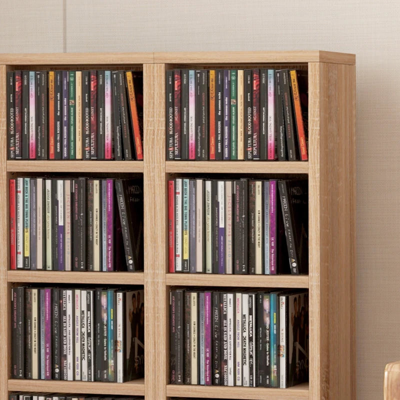 Set of 2 Wood-Effect 102 CD Storage Units - Stylish and Durable Media Organizers for Home or Office