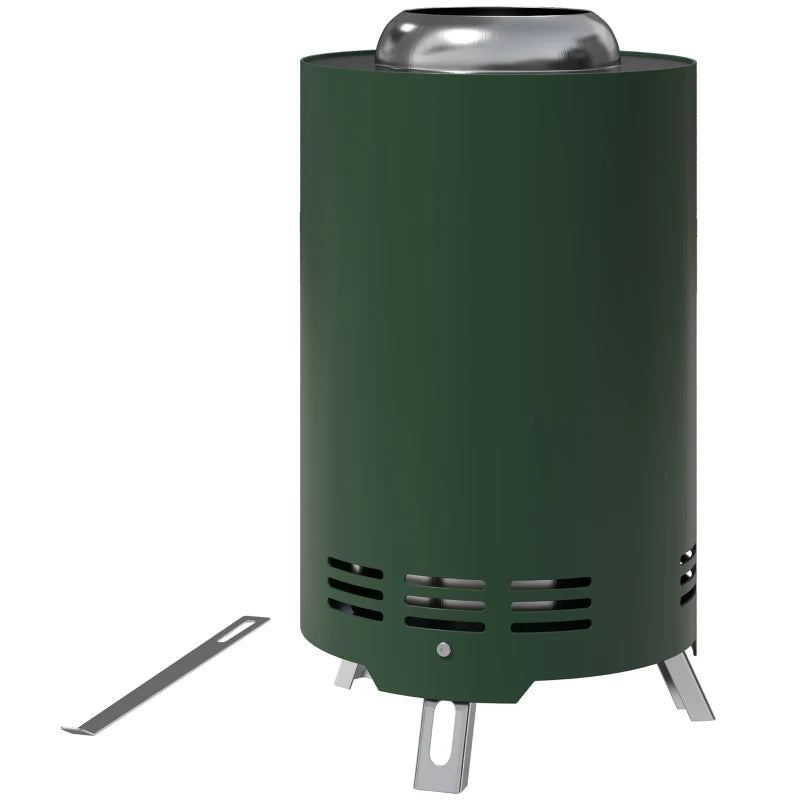 Portable Smokeless Fire Pit - 16x16 cm Stainless Steel Wood Burning Tabletop Fire Pit for Garden & Camping - Green