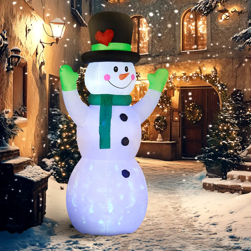 10ft Inflatable Snowman Christmas Decoration with Accessories - Perfect Holiday Outdoor Decor for Festive Winter Celebrations