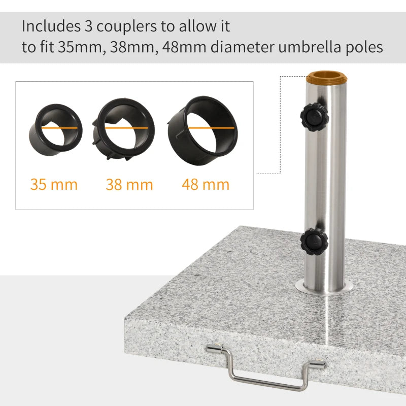 Marble Garden Umbrella Base - 25kg Sunshade Stand