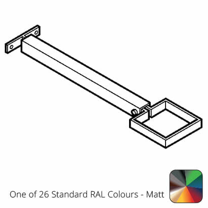 100 x 75mm (4"x3") Aluminium Stand-Off (290mm) Downpipe Clip - One of 26 Standard Matt RAL colours TBC - Trade Warehouse