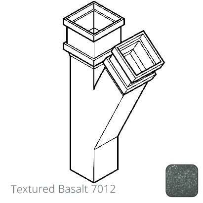 100 x 75mm (4"x3") Cast Aluminium 135 Degree Branch without Ears - Textured 7012 Basalt Grey - Trade Warehouse