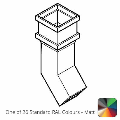 100 x 75mm (4"x3") Cast Aluminium Downpipe 135 Degree Bend without Ears - One of 26 Standard Matt RAL colours TBC - Trade Warehouse