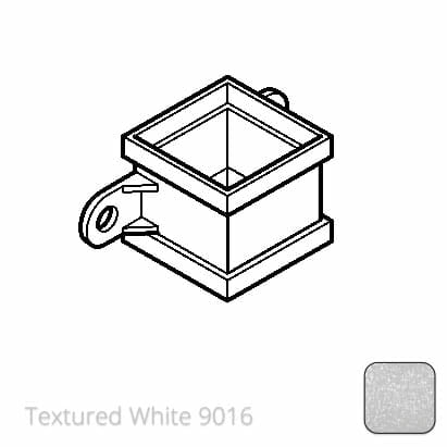 100 x 75mm (4"x3") Cast Aluminium Eared Socket - Textured 9016 White - Trade Warehouse