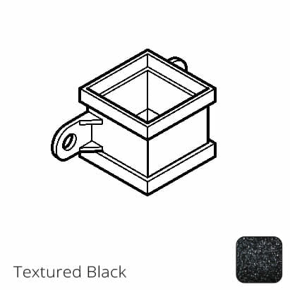 100 x 75mm (4"x3") Cast Aluminium Eared Socket - Textured Black - Trade Warehouse
