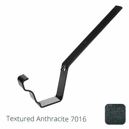100 x 75mm (4"x3") Moulded Ogee Aluminium Top Fix Rafter Bracket - Textured Anthracite Grey RAL 7016 - Trade Warehouse
