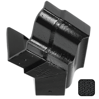 100 x 75mm (4"x3") Moulded Ogee Cast Aluminium 135 Degree External Angle - Textured Black - Trade Warehouse