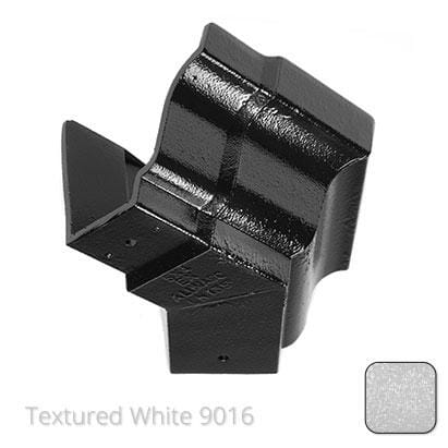 100 x 75mm (4"x3") Moulded Ogee Cast Aluminium 135 Degree External Angle - Textured Traffic White RAL 9016 - Trade Warehouse