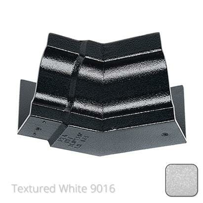 100 x 75mm (4"x3") Moulded Ogee Cast Aluminium 135 Degree Internal Angle - Textured Traffic White RAL 9016 - Trade Warehouse