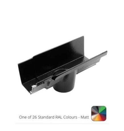 100 x 75mm (4"x3") Moulded Ogee Cast Aluminium 63mm Gutter Outlet - One of 26 Standard Matt RAL colo - Trade Warehouse