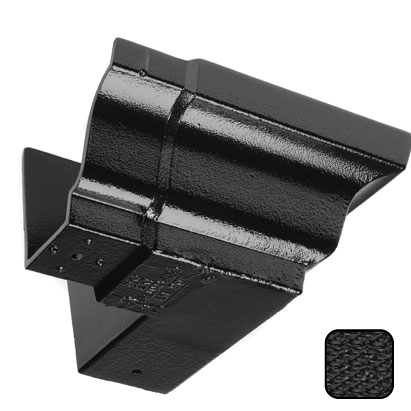 100 x 75mm (4"x3") Moulded Ogee Cast Aluminium 90 Degree External Angle - Textured Black - Trade Warehouse