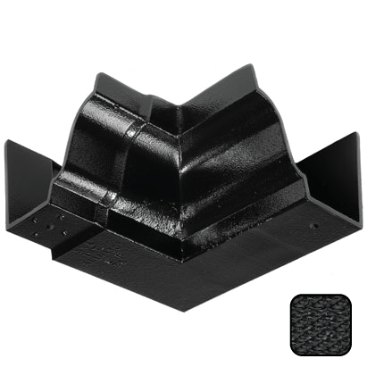 100 x 75mm (4"x3") Moulded Ogee Cast Aluminium 90 Degree Internal Angle - Textured Black - Trade Warehouse
