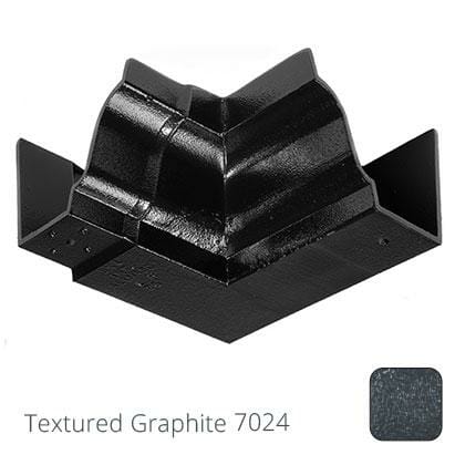 100 x 75mm (4"x3") Moulded Ogee Cast Aluminium 90 Degree Internal Angle - Textured Graphite Grey RAL 7024 - Trade Warehouse