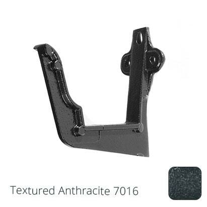 100 x 75mm (4"x3") Moulded Ogee Cast Aluminium Fascia Bracket - Textured Anthracite Grey RAL 7016 - Trade Warehouse