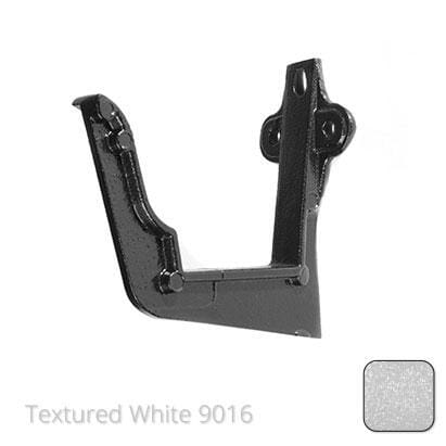 100 x 75mm (4"x3") Moulded Ogee Cast Aluminium Fascia Bracket - Textured Traffic White RAL 9016 - Trade Warehouse
