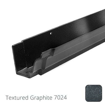 100 x 75mm (4"x3") Moulded Ogee Cast Aluminium Gutter 1.83m length - Textured Graphite Grey RAL 7024 - Trade Warehouse