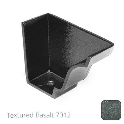 100 x 75mm (4"x3") Moulded Ogee Cast Aluminium Right Hand Internal Stop End - Textured Basalt Grey RAL 7012 - Trade Warehouse