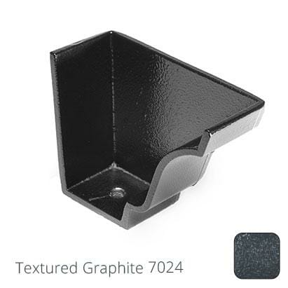 100 x 75mm (4"x3") Moulded Ogee Cast Aluminium Right Hand Internal Stop End - Textured Graphite Grey RAL 7024 - Trade Warehouse