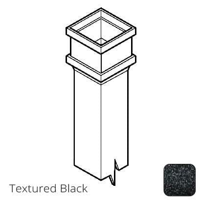 100 x 75mm (4"x3") x 3m Cast Aluminium Downpipe with Non-eared Socket - Textured Black - Trade Warehouse