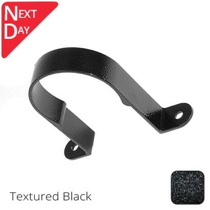 100mm (4") Aluminium Downpipe Clip - Textured Black - Trade Warehouse