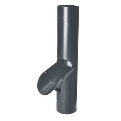100mm Anthracite Grey Coated Galvanised Steel Downpipe Diverter - Trade Warehouse