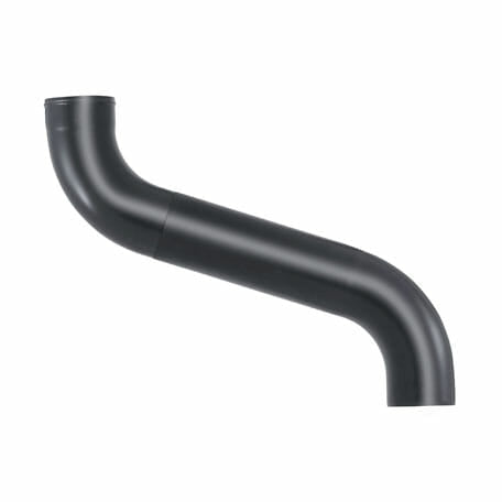100mm Anthracite Grey Galvanised Steel Downpipe 2-part Offset - up to 700mm Projection - Trade Warehouse
