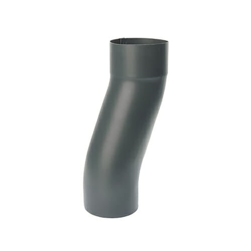 100mm Anthracite Grey Galvanised Steel Downpipe 60mm Projection Fixed Offset - Trade Warehouse