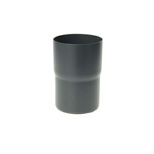 100mm Anthracite Grey Galvanised Steel Downpipe Loose Connector - Trade Warehouse
