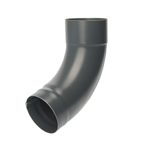 100mm Anthracite Grey Galvanised Steel Downpipe Shoe - Trade Warehouse