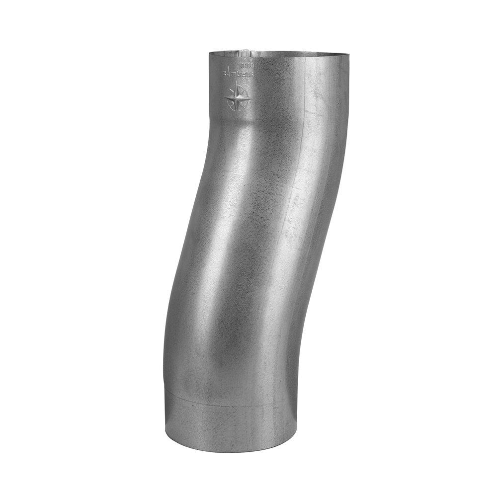 100mm Galvanised Steel Downpipe 60mm Projection Fixed Offset - Trade Warehouse