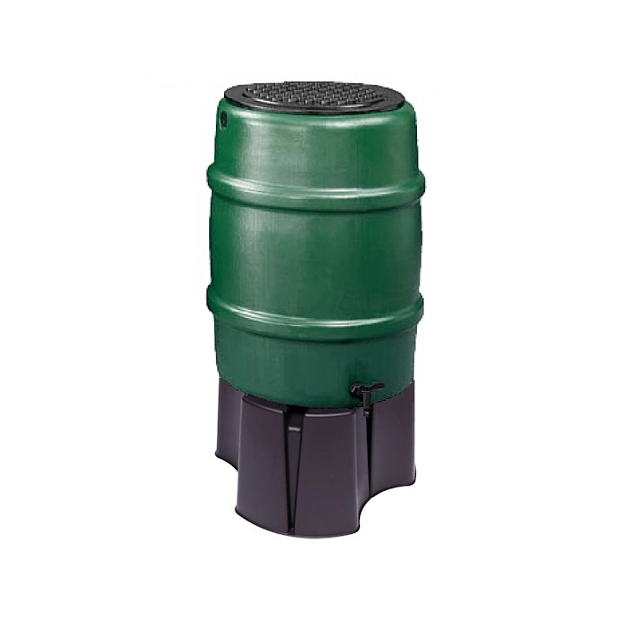114L Standard Water Butt Barrel With Stand and Diverter - Trade Warehouse