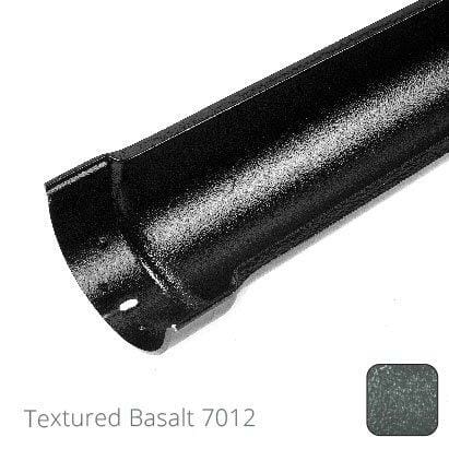 115mm (4.5") Beaded Half Round Cast Aluminium Gutter Length - 0.61m - Textured Basalt Grey RAL 7012 - Trade Warehouse