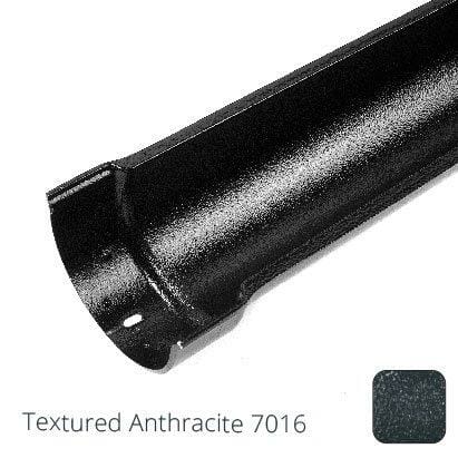 115mm (4.5") Beaded Half Round Cast Aluminium Gutter Length - 1.83m - Textured Anthracite Grey RAL 7016 - Trade Warehouse