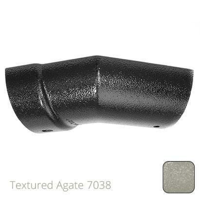 115mm (4.5") Half Round Cast Aluminium Gutter 135 External Angle - Textured Agate Grey RAL 7038 - Trade Warehouse