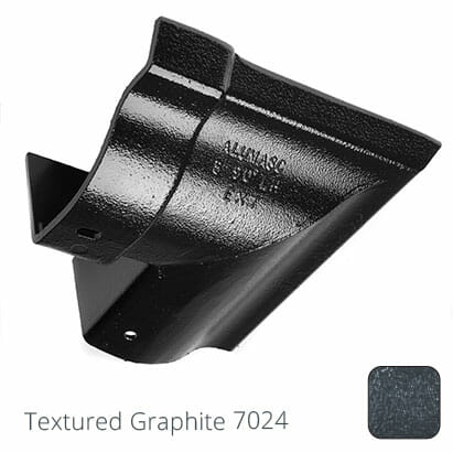115mm (4.5") Victorian Ogee Cast Aluminium Gutter 90 External Angle - Textured Graphite Grey RAL 7024 - Trade Warehouse