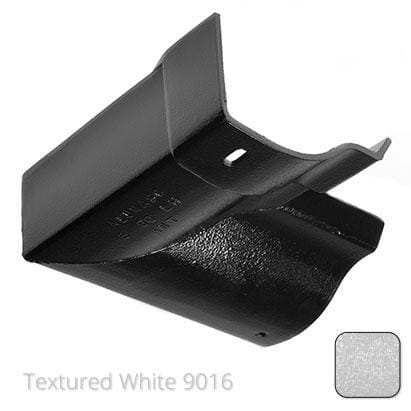 115mm (4.5") Victorian Ogee Cast Aluminium Gutter 90 Internal Angle - Textured Traffic White RAL 9016 - Trade Warehouse