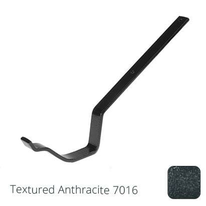 115mm (4.5") Victorian Ogee Cast Aluminium Gutter Top Fix Rafter Bracket - Textured Anthracite Grey RAL 7016 - Trade Warehouse