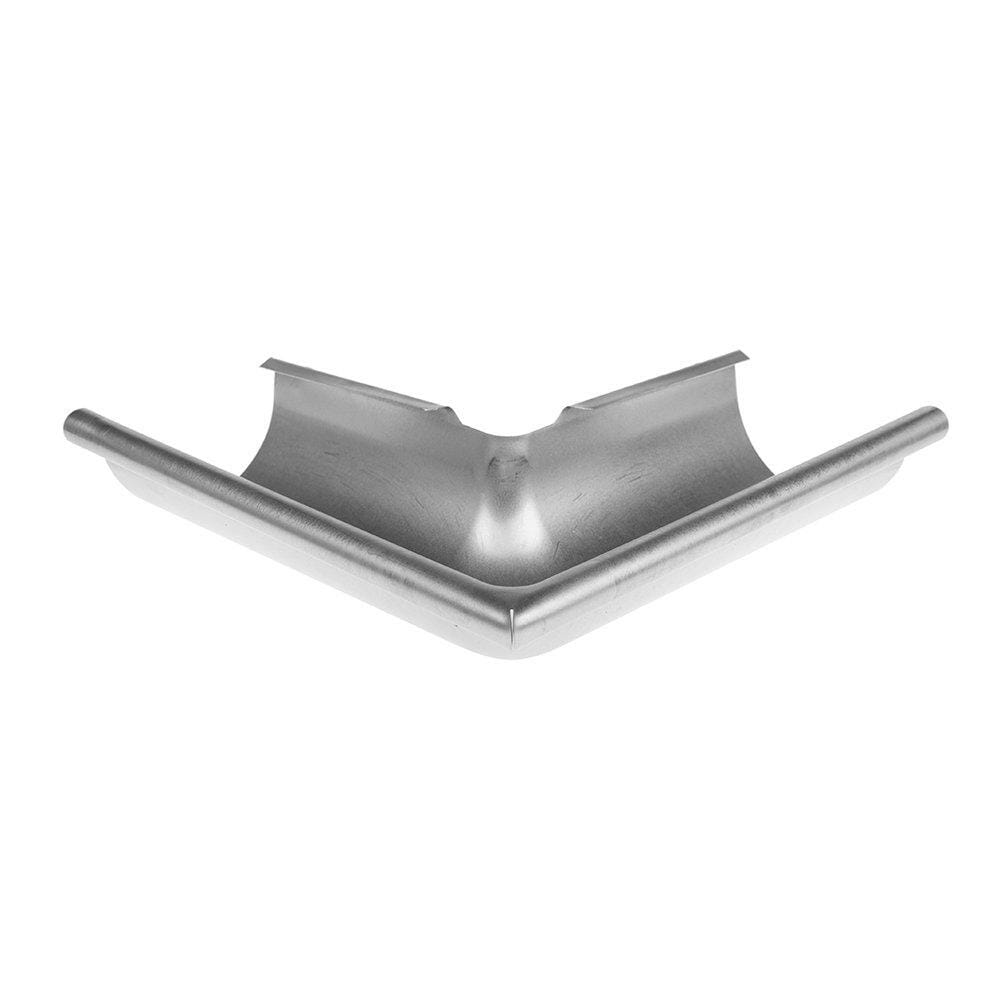 115mm Half Round Galvanised Steel 90degree External Gutter Angle - Trade Warehouse