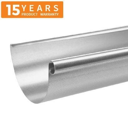 115mm Half Round Galvanised Steel Gutter 3m Length - Trade Warehouse
