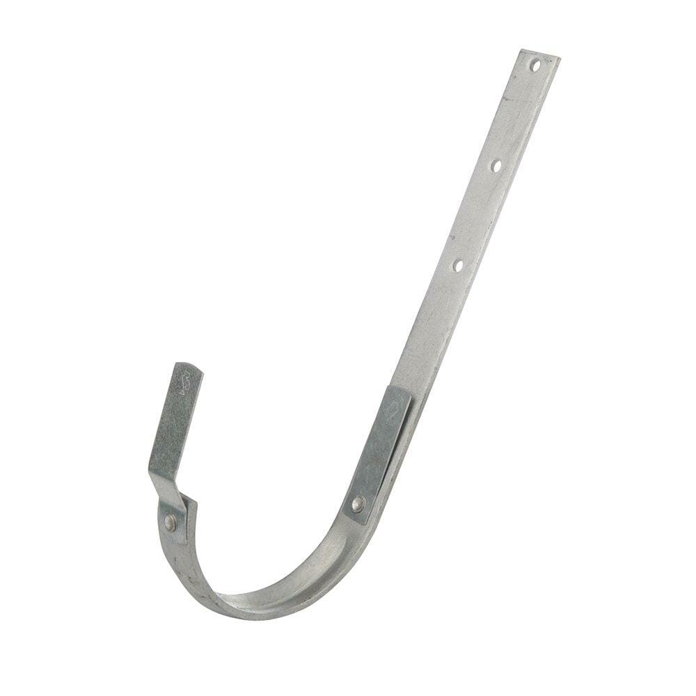 115mm Half Round Galvanised Steel Top Fix Rafter Bracket (Bend On Site) - (there is no Natural Zinc Version) - Trade Warehouse