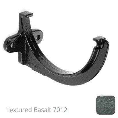 115x75mm (4.5"x3") Beaded Deep Run Cast Aluminium Gutter Fascia Bracket - Textured Basalt Grey RAL 7012 - Trade Warehouse