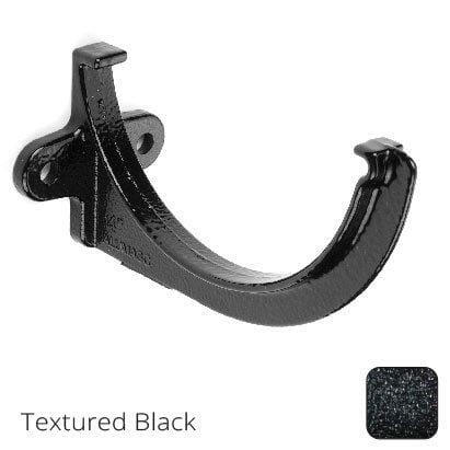 115x75mm (4.5"x3") Beaded Deep Run Cast Aluminium Gutter Fascia Bracket - Textured Black - Trade Warehouse