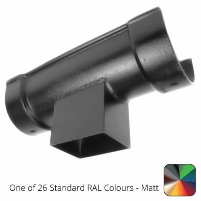 115x75mm (4.5"x3") Beaded Deep Runs Cast Aluminium Double Socket Running Outlet with 100x75mm square outlet pipe - One of 26 Standard Matt RAL colours TBC - Trade Warehouse