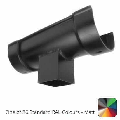 115x75mm (4.5"x3") Beaded Deep Runs Cast Aluminium Double Socket Running Outlet with 75x75mm square outlet pipe - One of 26 Standard Matt RAL colours TBC - Trade Warehouse