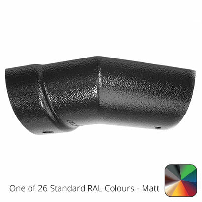 125mm (5") Half Round Cast Aluminium Gutter 135 External Angle - One of 26 Standard Matt RAL colours TBC - Trade Warehouse